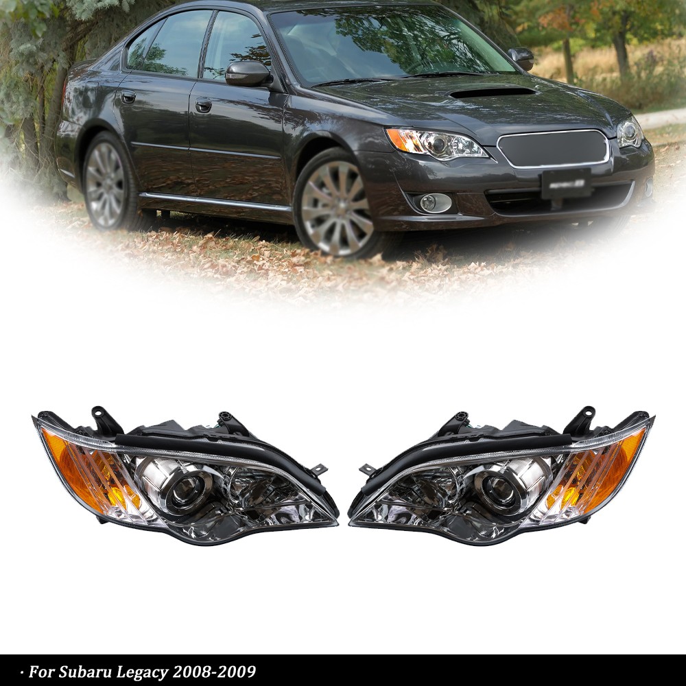New RH&LH Headlights Headlamps Set Fit For Subaru Legacy 2008-2009 Halogen Clear
