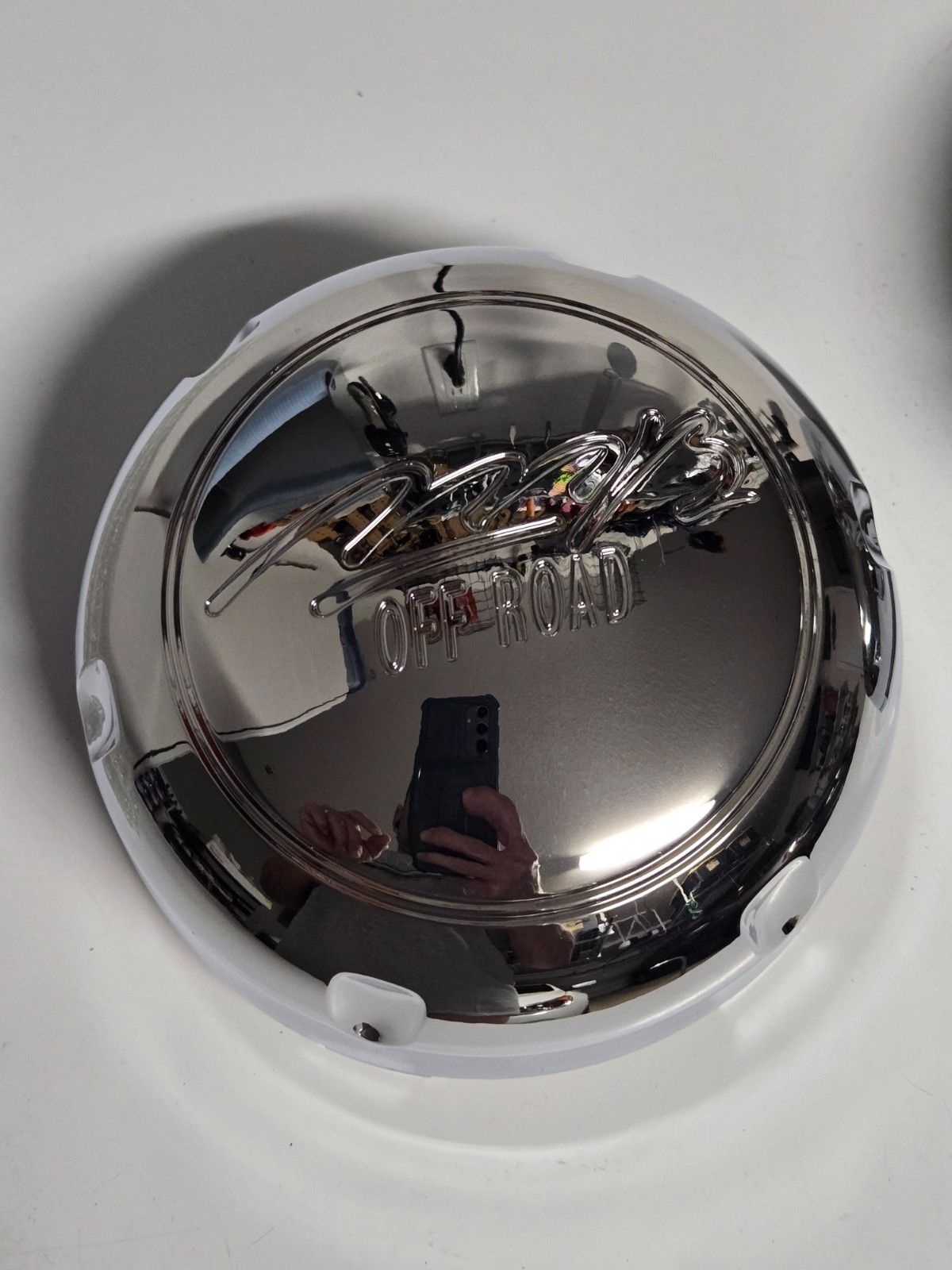 (4) Brand New, never used MB Off Road chrome 8 lug center caps C-JD-04 89123 (4) Brand New, never used MB Off Road chrome 8 lug center caps C-JD-04 89123