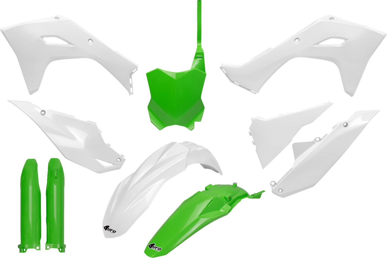 UFO Body Kit - FENDER Green/White - Fits Kawasaki - 2025 KX250 2024-2025 KX450 UFO Body Kit - FENDER Green/White - Fits Kawasaki - 2025 KX250 2024-2025 KX450
