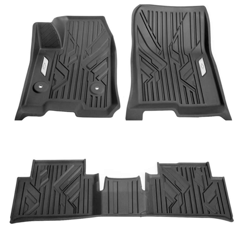 2023-2027 Chevrolet Colorado 1st & 2nd Row Floor Liners Black GM OEM NEW