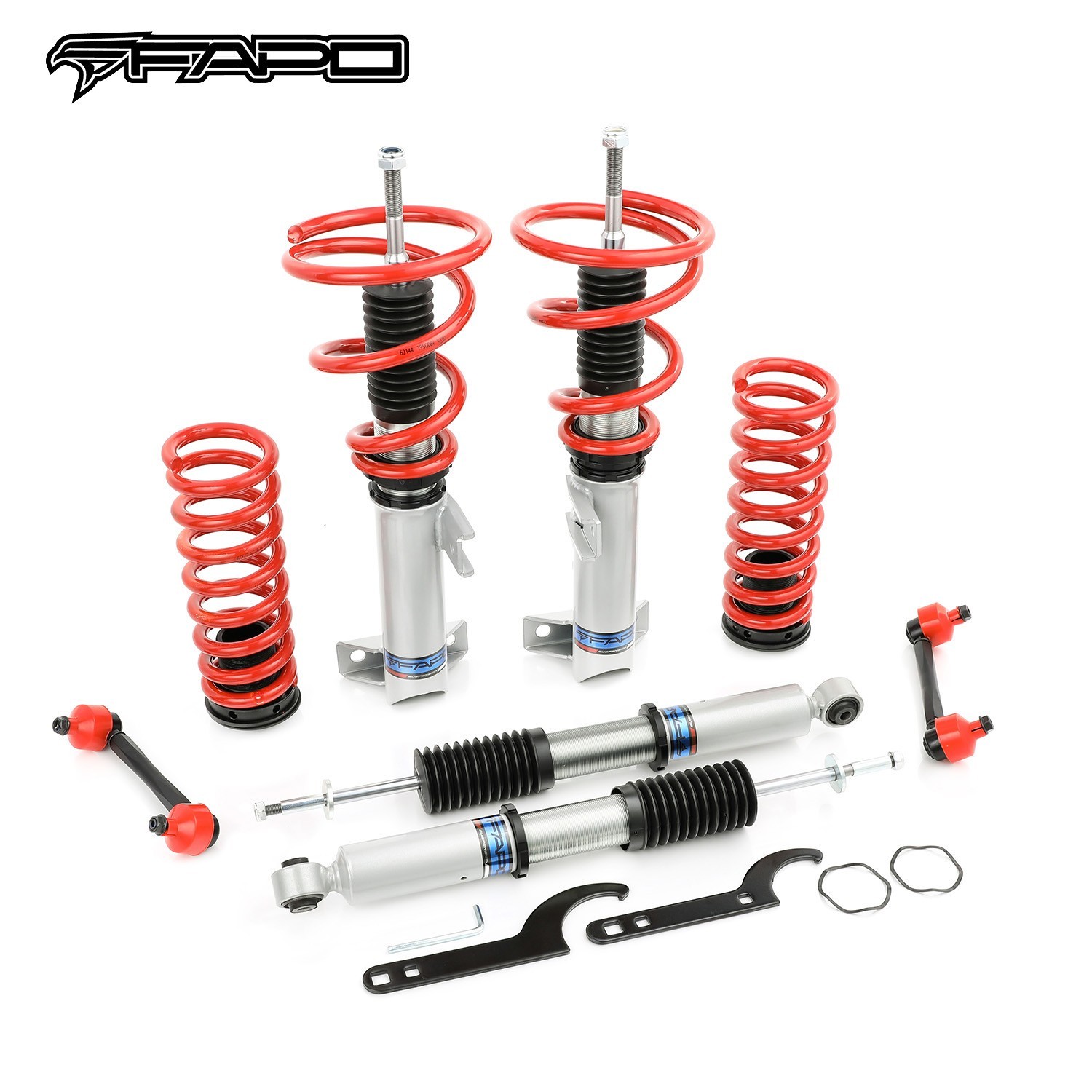 FAPO Coilovers Shocks Struts Kit for Mercedes Benz CLK W209 02-09 RWD W203 00-07