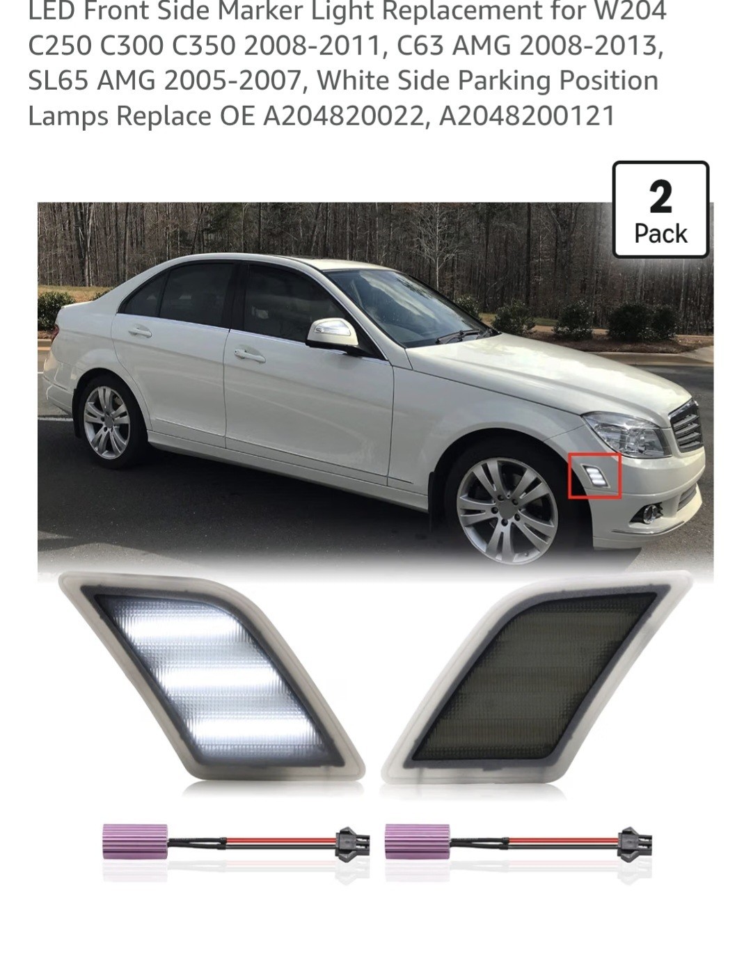 Mercedes-Benz W204 C250 C300 C350 2008-2011, C63AMG 2008-2013,SL65 AMG 2005-2007
