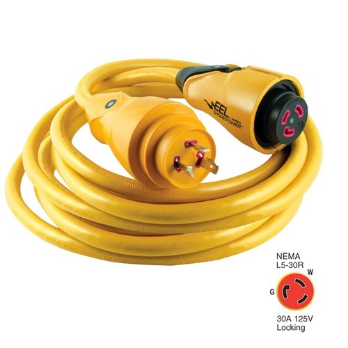 Afi/Marinco/Guest/Nicro/Bep Eel Cord Set 30A 125V 50' CS30-50
