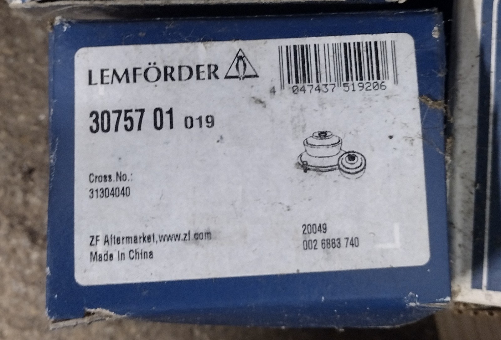 Lemfoerder Control Arm Bushing Front Rearward 3075701 Lemfoerder Control Arm Bushing Front Rearward 3075701