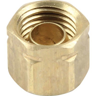 Allstar ALL48036, One 3/16 in ID Brass Compression End Cap Compression Fitting Allstar ALL48036, One 3/16 in ID Brass Compression End Cap Compression Fitting