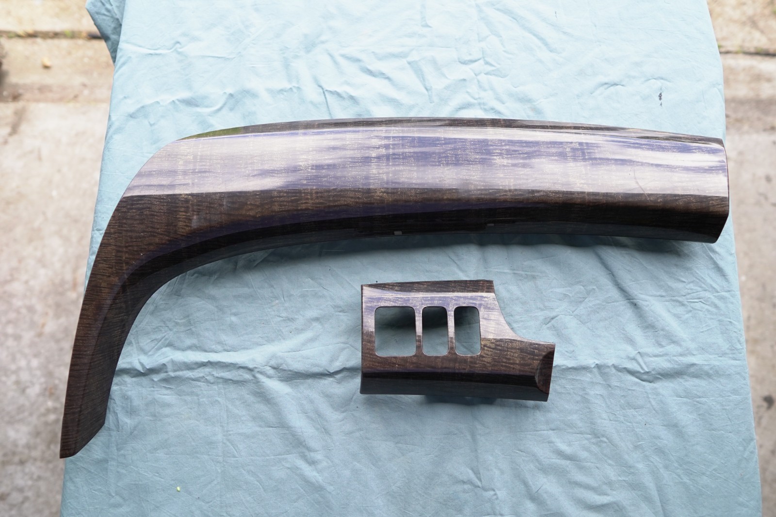2007-2013 Acura MDX Dash Trim Set 2 Panel Pieces Brown Woodgrain OEM