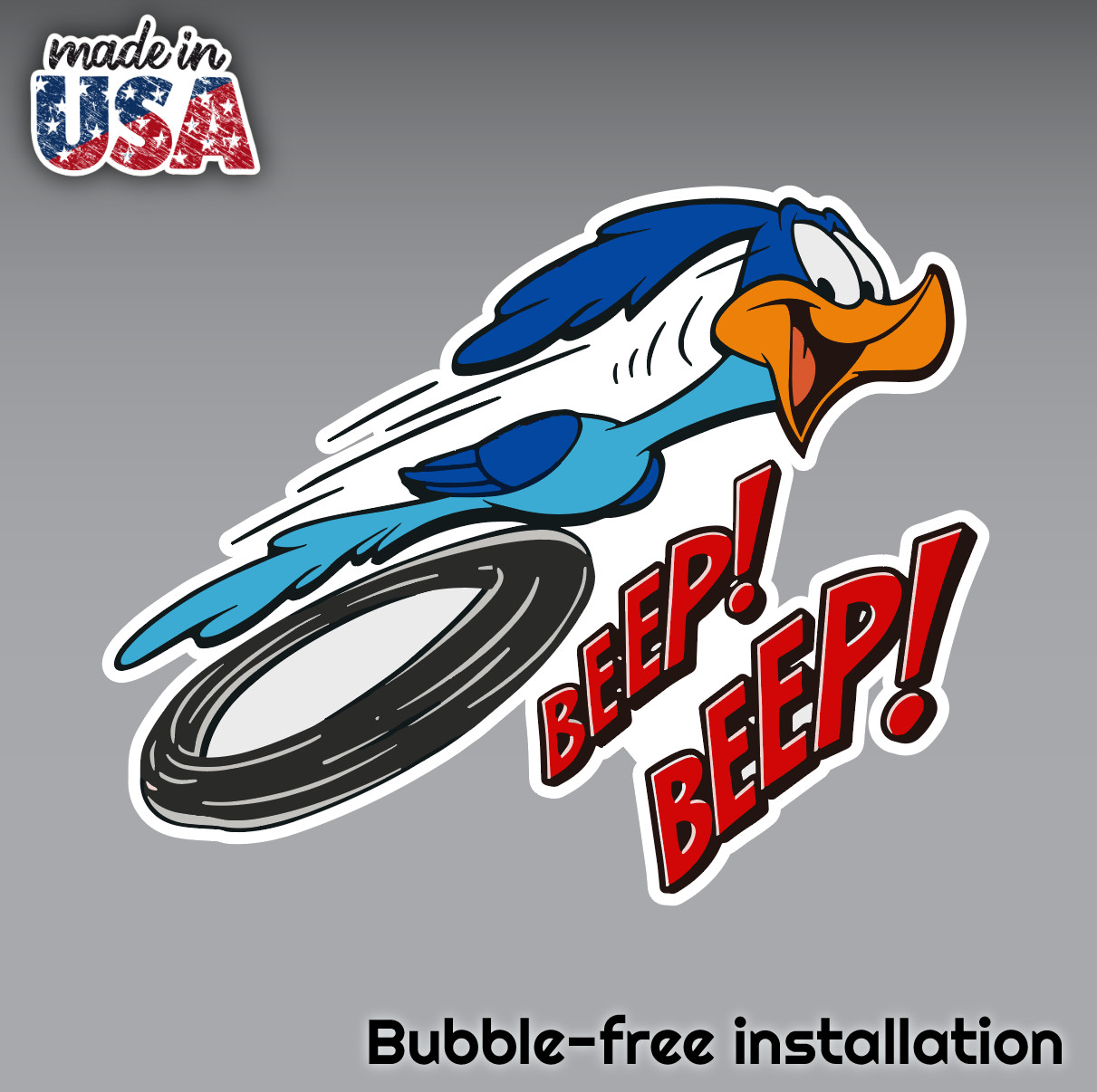 Road Runner BEEP LOONEY TUNES DECAL STICKER TRUCK VEHICLE WINDOW CARTOON
