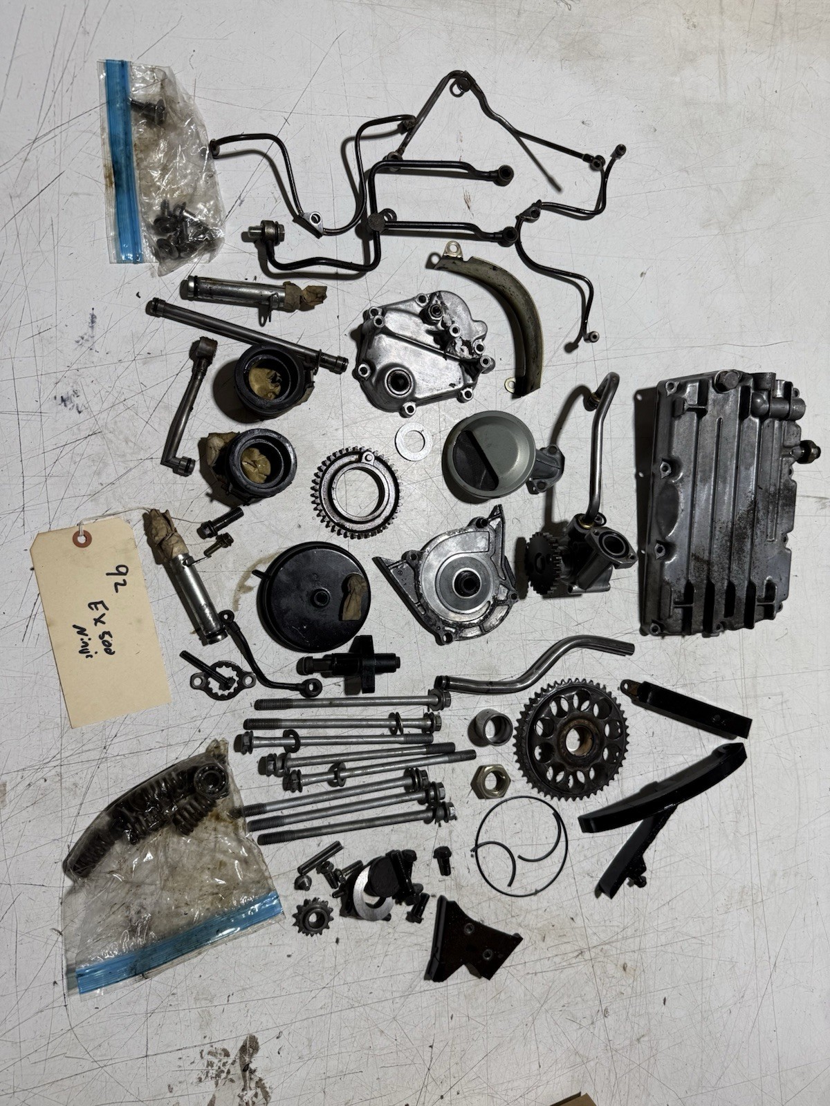 1992 Kawasaki Ninja 500 EX500 Miscellaneous Engine Parts Lot 1992 Kawasaki Ninja 500 EX500 Miscellaneous Engine Parts Lot