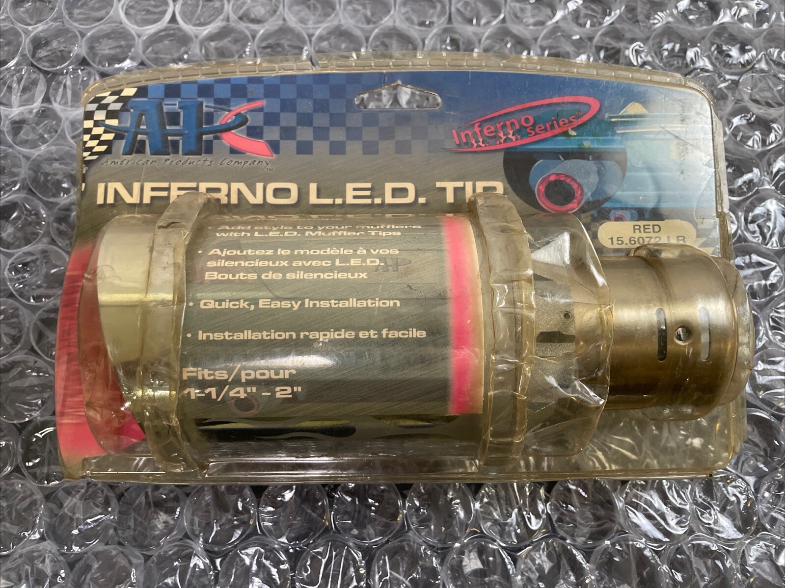 Vintage APC RED 15.6072.LR Inferno LED Muffler Tip - RED Vintage APC RED 15.6072.LR Inferno LED Muffler Tip - RED