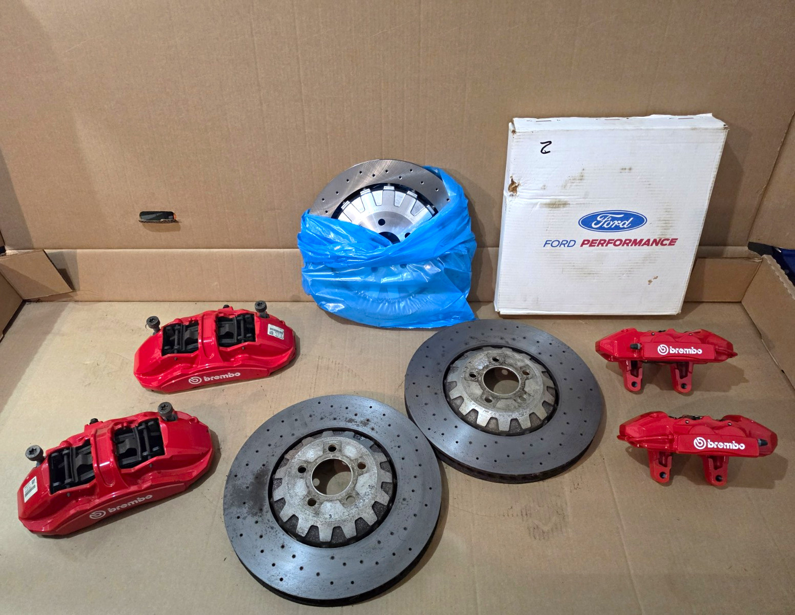 2016-2020 Shelby GT350R Brembo Brake Calipers, Pads, Rotors