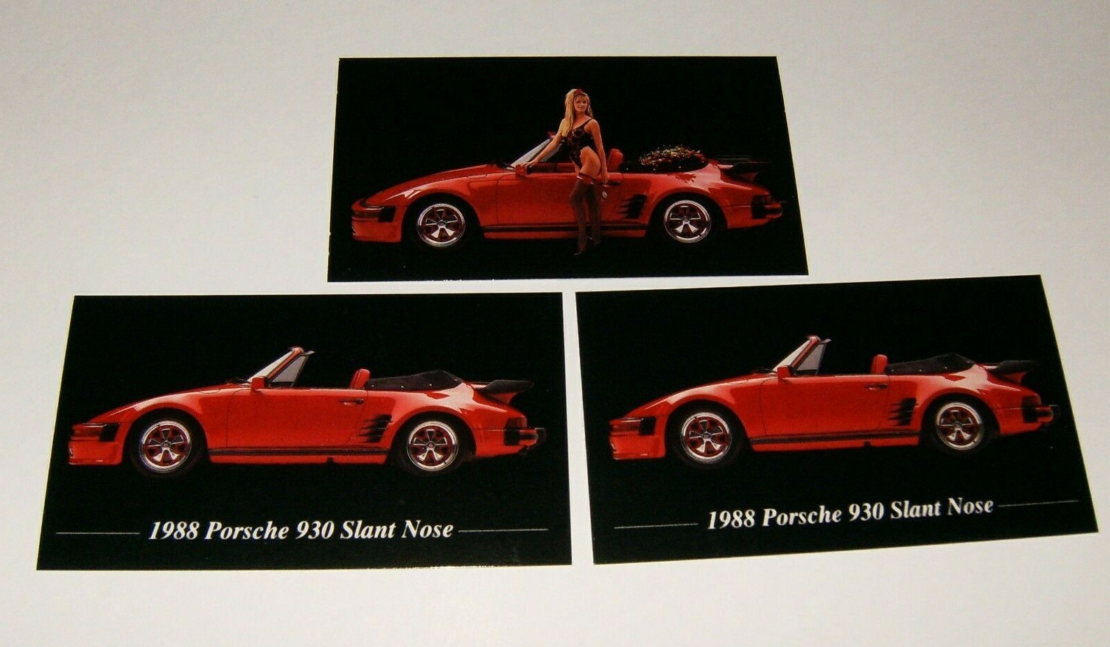 3-1988 Porsche 930 Slant Nose Photo Magnets 88 86 85 87 89