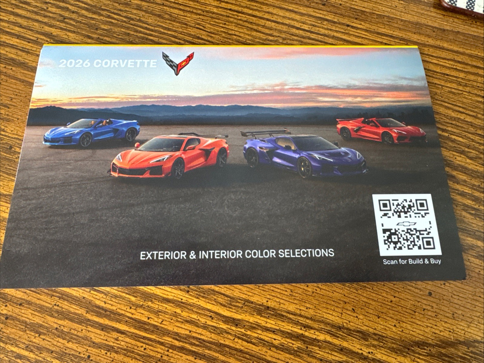 2026 CHEVROLET CORVETTE C8 - EXTERIOR & INTERIOR COLOR SELECTIONS BROCHURE 2026 CHEVROLET CORVETTE C8 - EXTERIOR & INTERIOR COLOR SELECTIONS BROCHURE