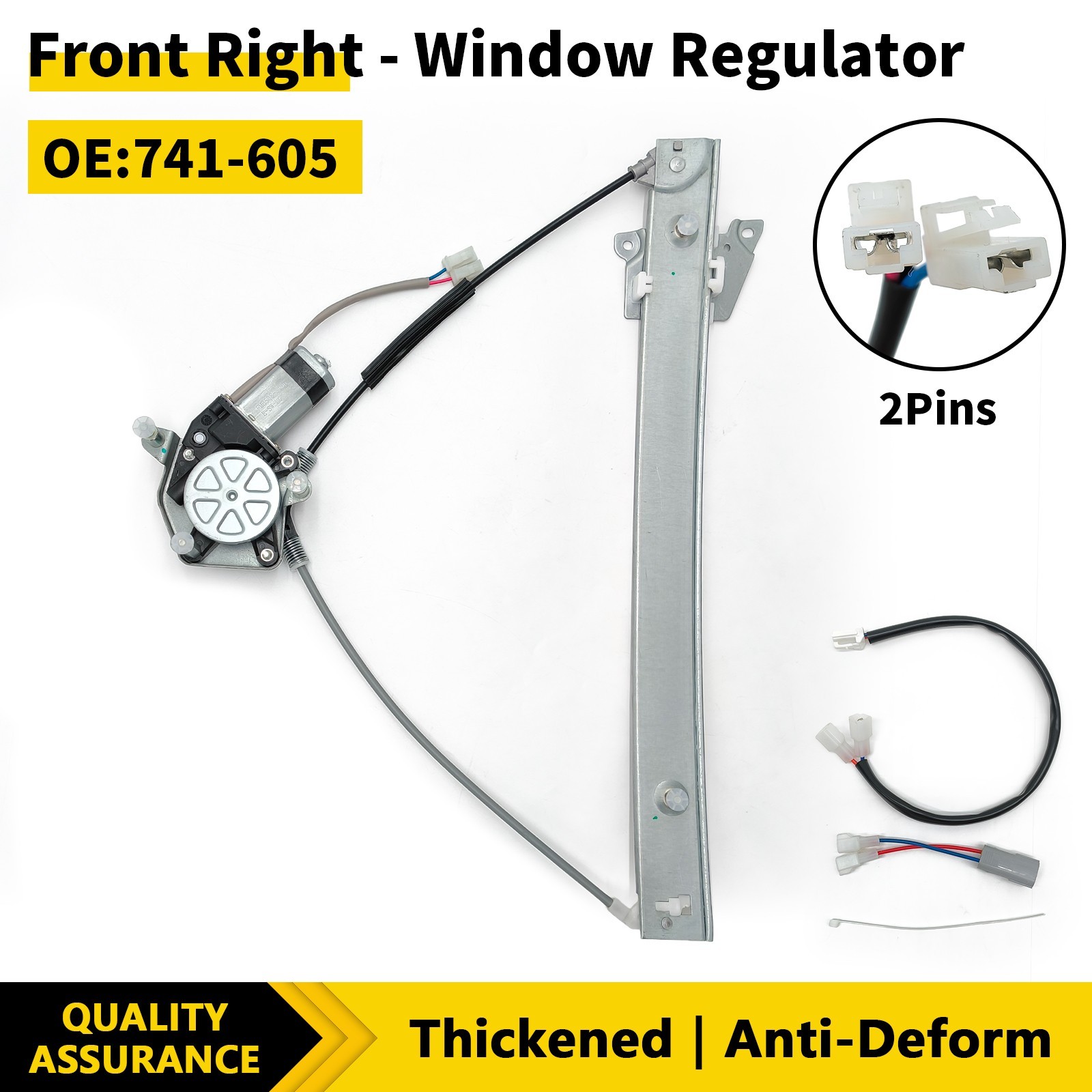 Front Right Side Window Regulator For 2001-2007 Ford Escape