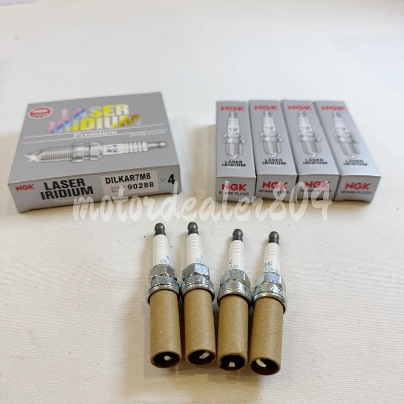4PCS Genuine Authentic NGK 90288 Laser Iridium Spark Plug DILKAR7M8 for Mazda