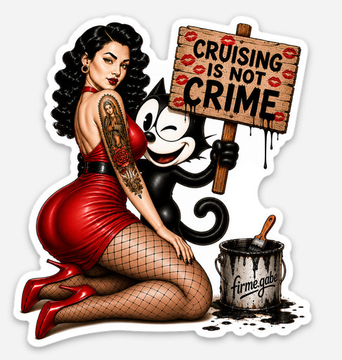 Lowrider Felix the Cat Carshow Sticker - 