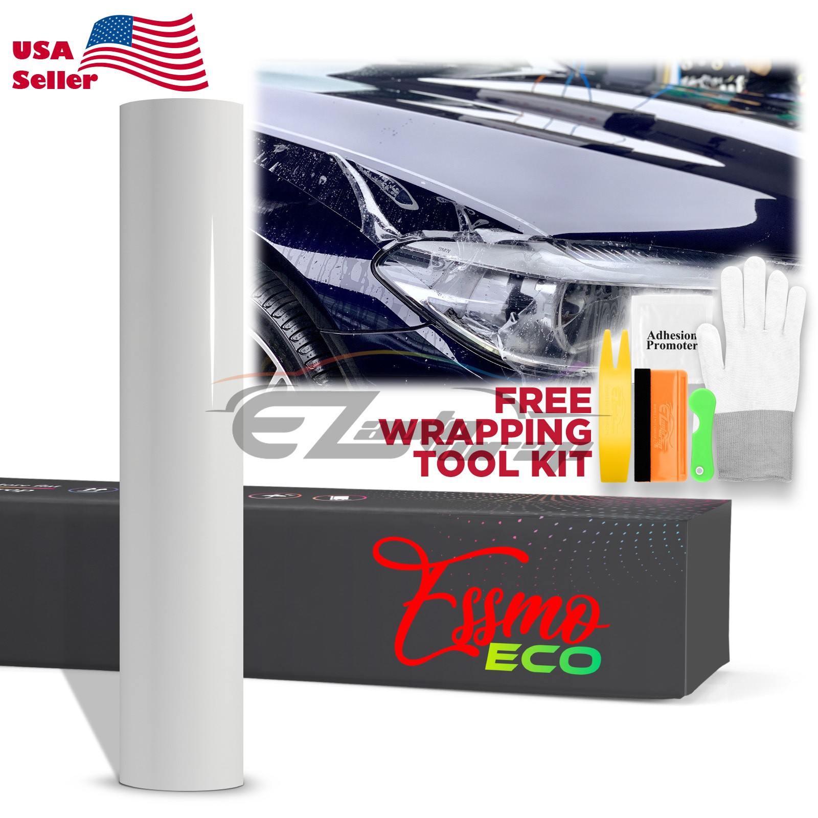 PPF ECO Clear Gloss Paint Protection Film Hydrophobic Ceramic Coating Bra 7.5mil
