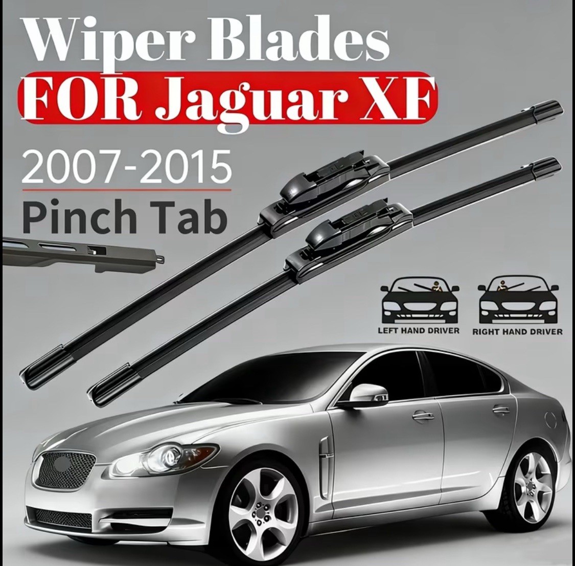 ✅ 07-15 JAGUAR XF WIPER BLADES HIGH QUALITY  SIZES 24\