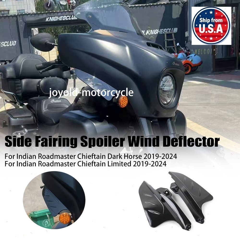 Front Side Fairing Spoiler Wind Deflector For Indian Chieftain Dark Horse 19-24 Front Side Fairing Spoiler Wind Deflector For Indian Chieftain Dark Horse 19-24