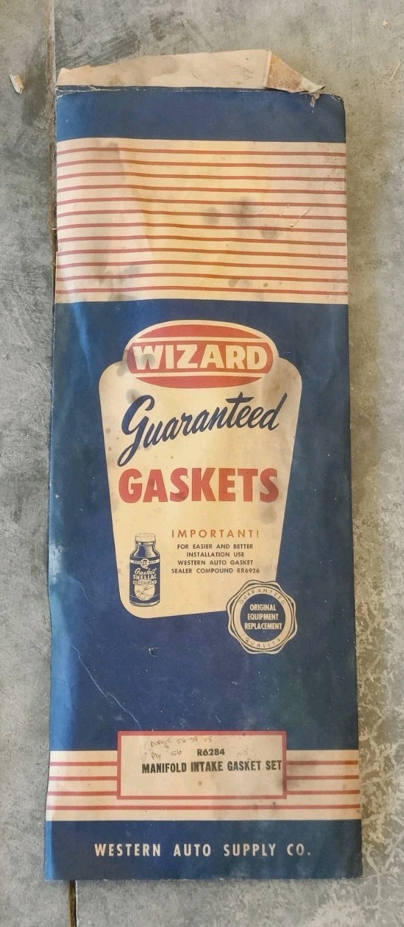 Wizard R6284 Engine Manifold Gasket Set 1956-66 Chrysler Garage Wall Art