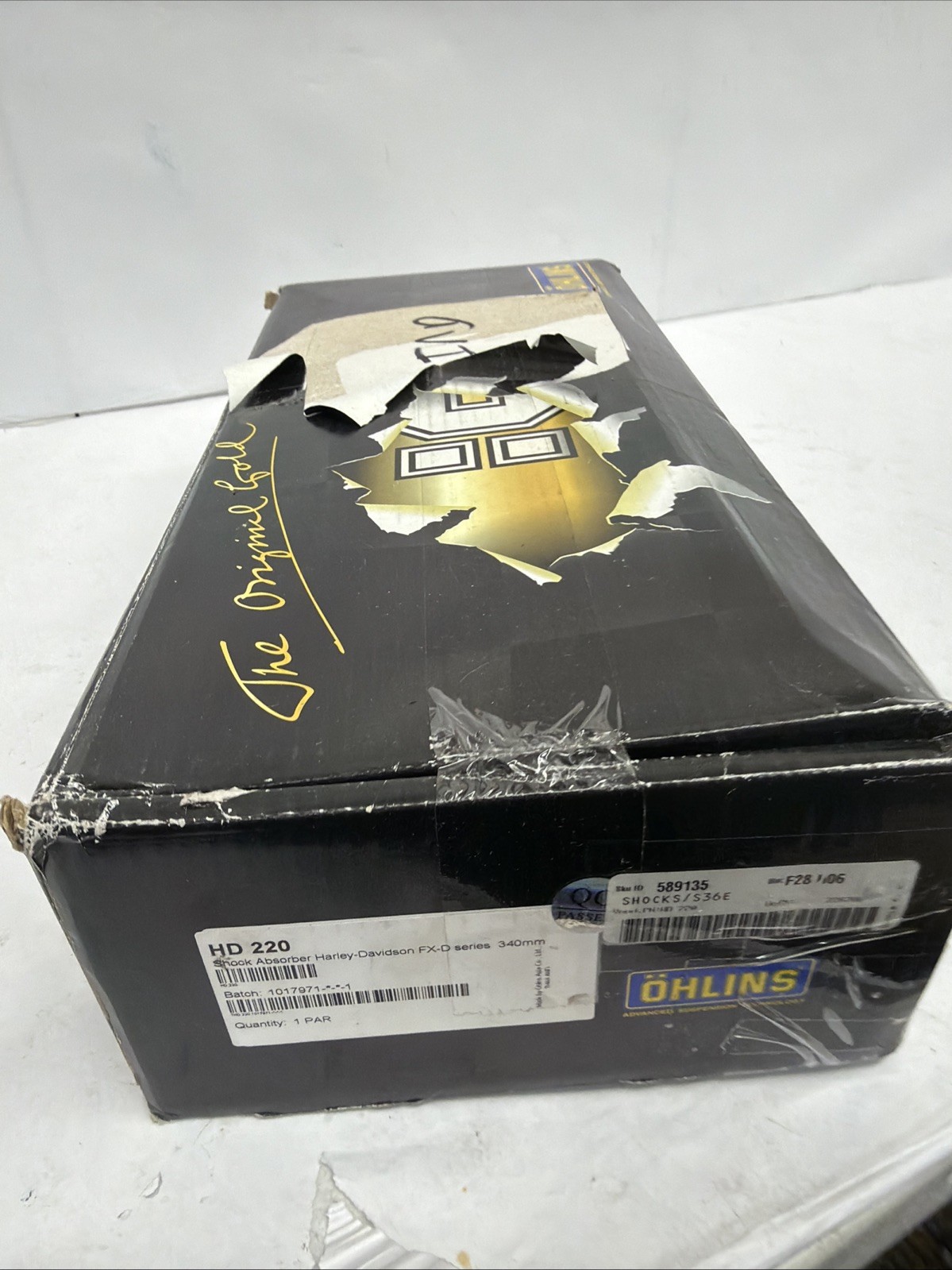 OHLINS Silver/Black S36E 13 in. Rear Shocks - HD 220