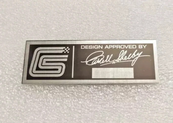 2X DATA PLATES DASHBOARD FITS TO VINTAGE CARROLL SHELBY | Fit For