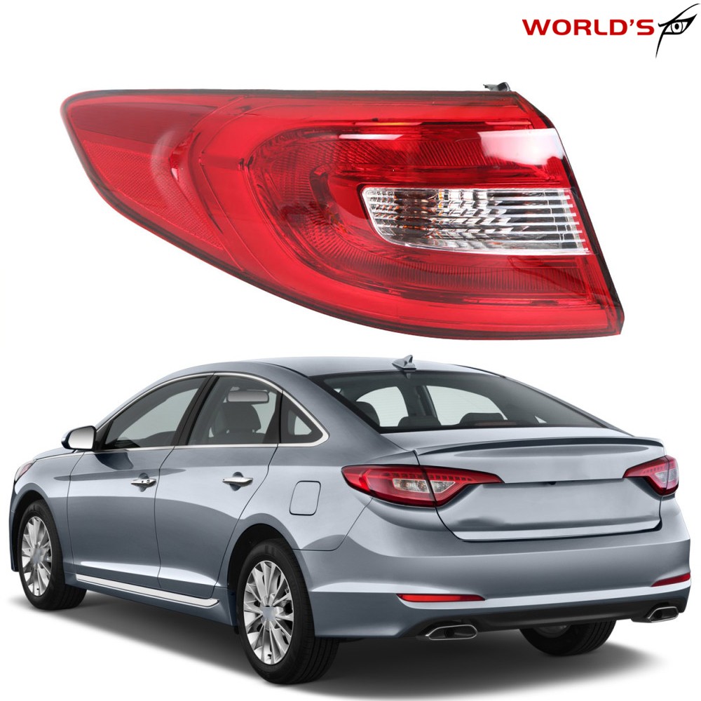 Rear Outer Driver Left Tail Lamp For Hyundai Sonata 2015-2017 Halogen Tail Light
