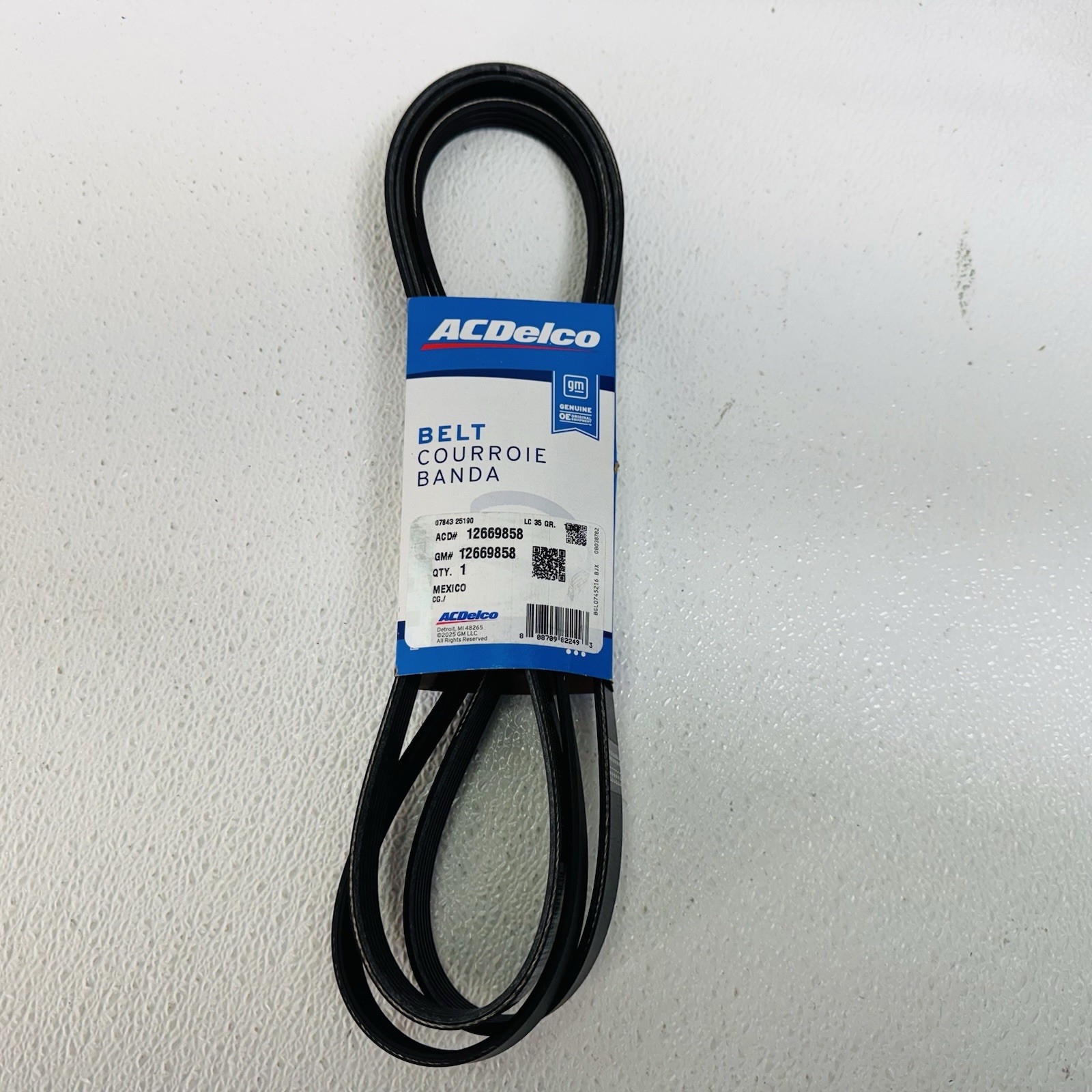 2020-2022 SILVERADO SIERRA 5.3 6.2 SERPENTINE BELT W/P ALT NEW GM # 12669858