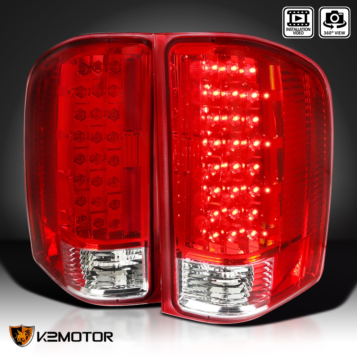 Fits 2007-2014 Chevy Silverado 1500 2500 3500 LED Tail Lights Lamps Left+Right Fits 2007-2014 Chevy Silverado 1500 2500 3500 LED Tail Lights Lamps Left+Right