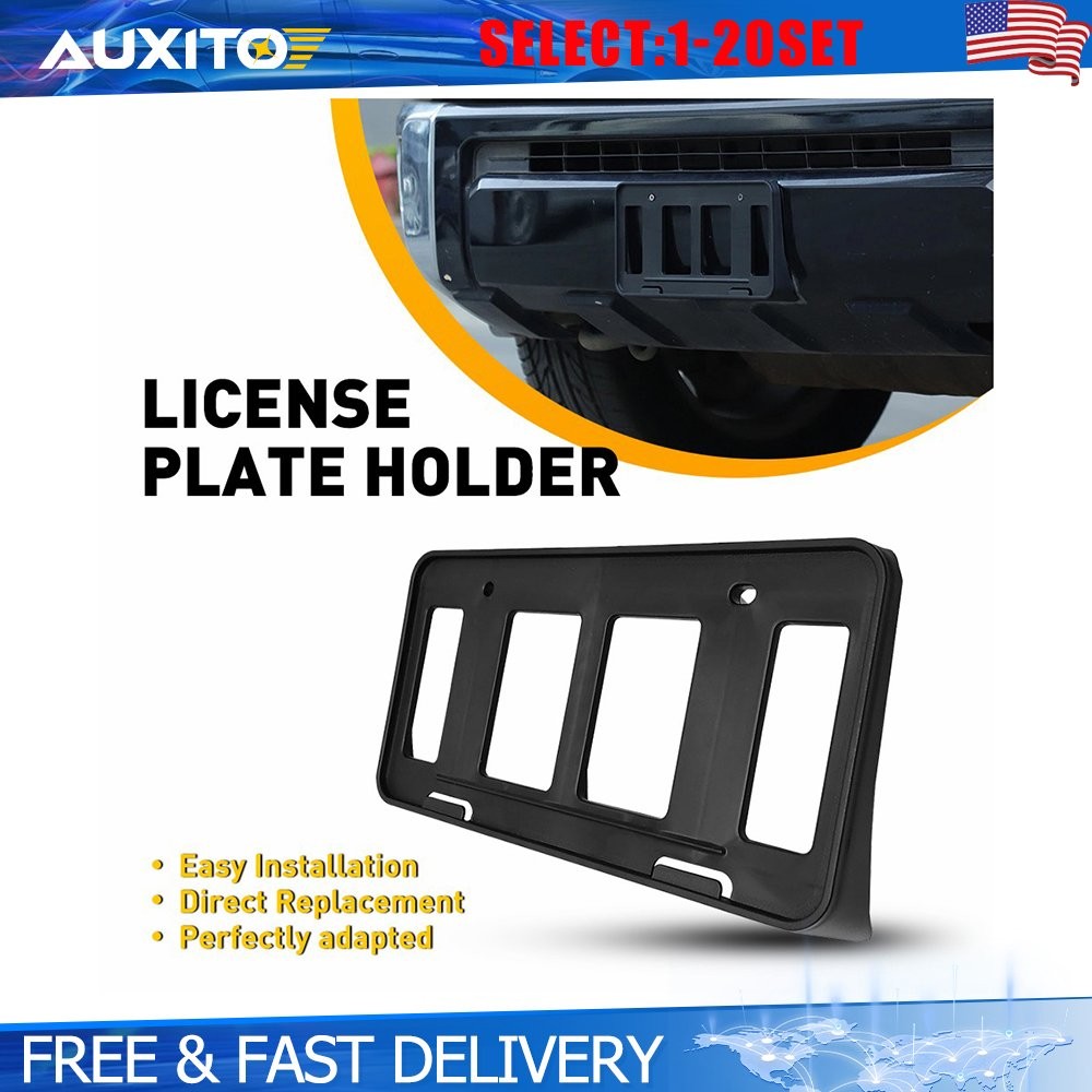 Heavy Duty License Plate Holder Fit 2014-2021 Toyota Tundra Front Bumper 1-10X