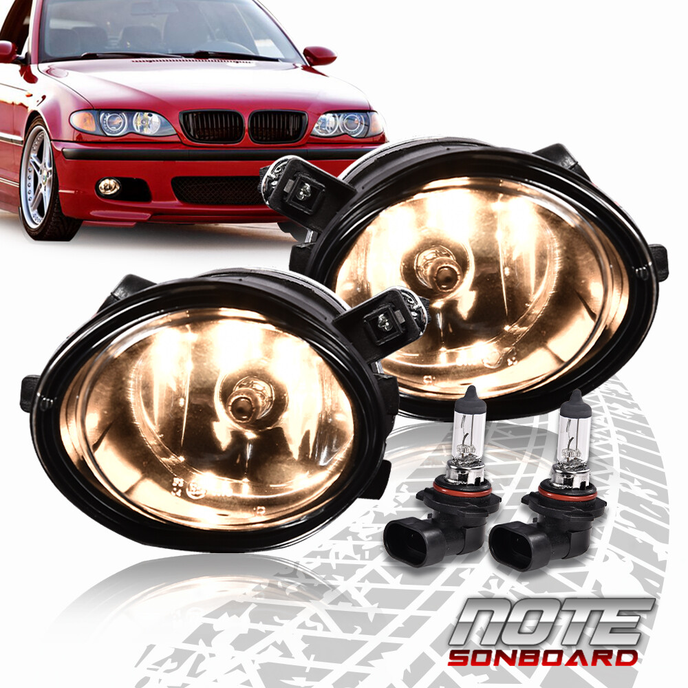 FIT FOR 01-05 BMW E46/01-03 BMW E39 CLEAR FOG LIGHT LAMPS M5 MTECH FRONT BUMPAIR