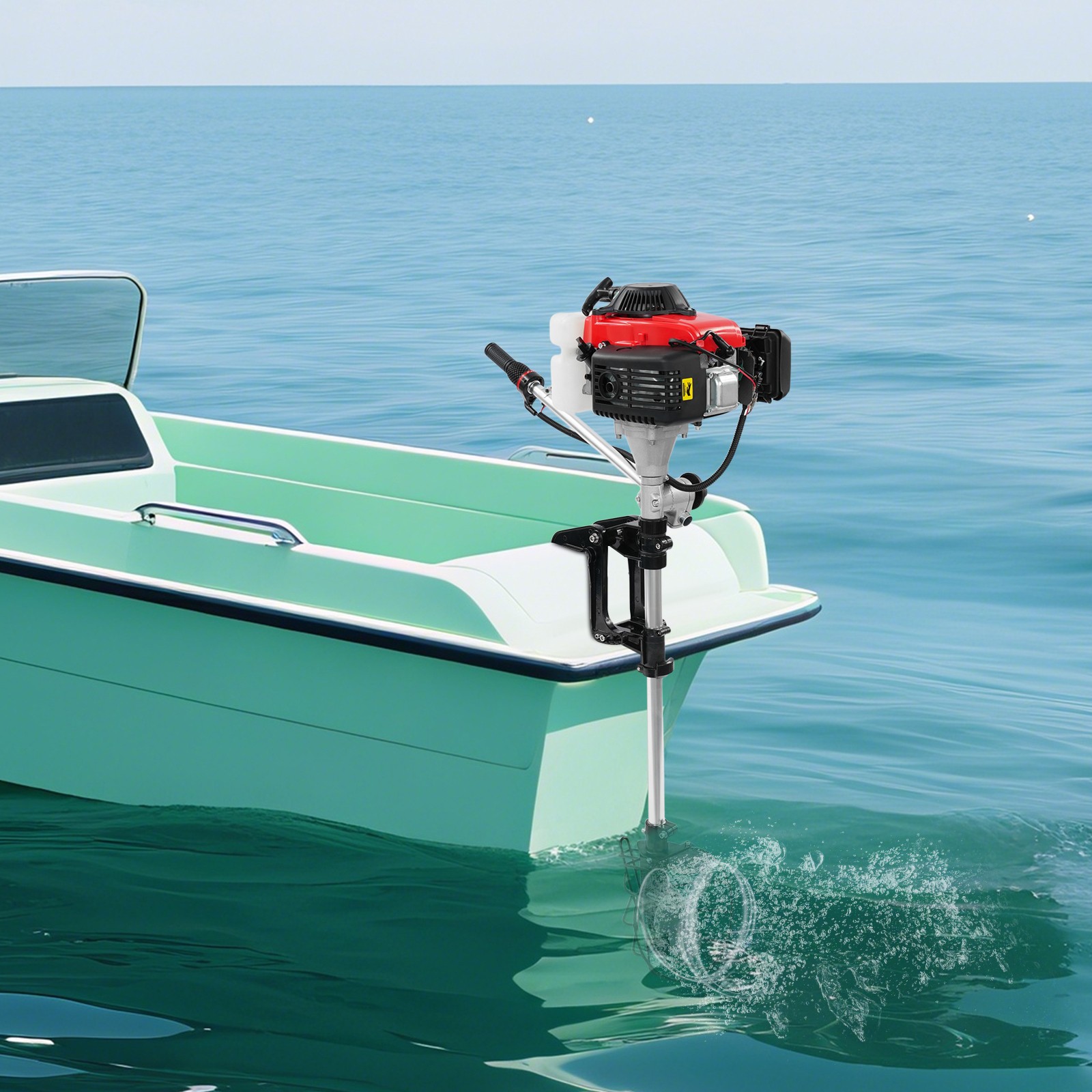 4 Stroke 4HP Outboard Motor Fishing Boat Engine with Propeller Cover Air Cooling