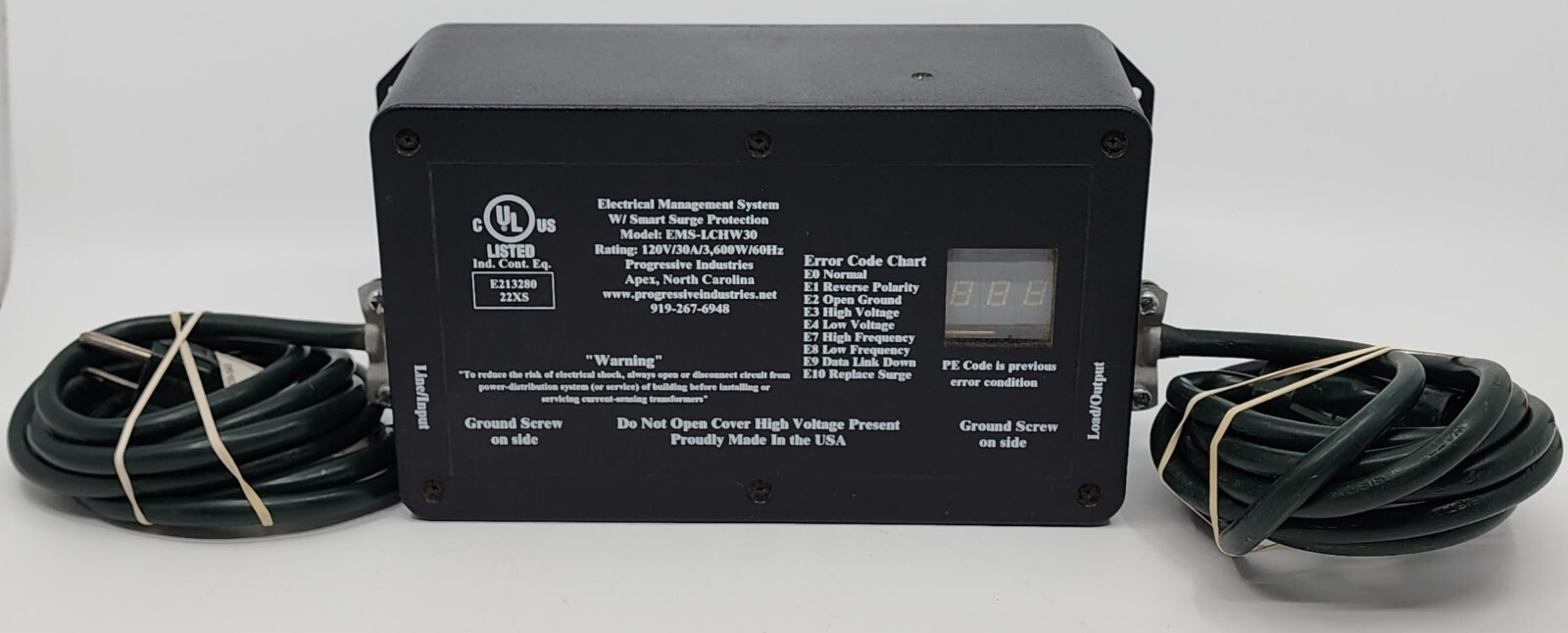 Progressive Industries EMS Series 30A Hardwired Surge Electrical Protector Progressive Industries EMS Series 30A Hardwired Surge Electrical Protector