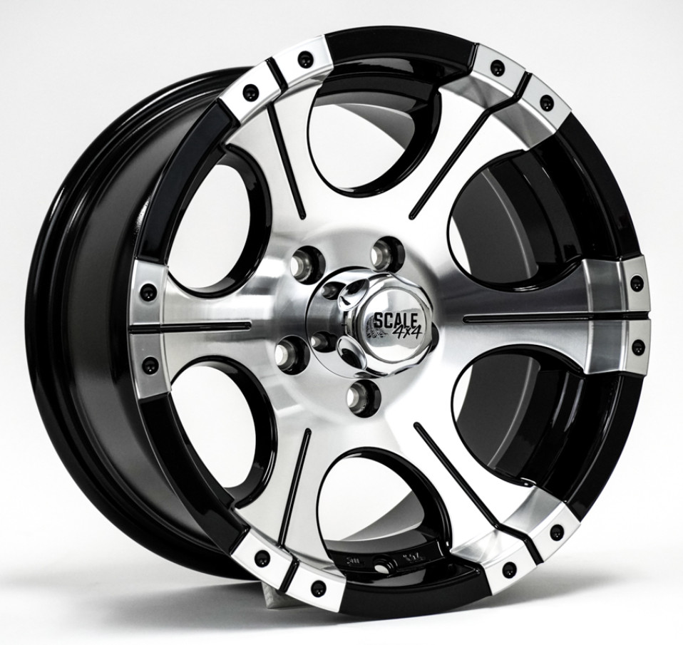 SCALE 4X4 Ace Rim 15X8 5X114.3 Offset 0 Black w/Machined Face (Quantity of 1)
