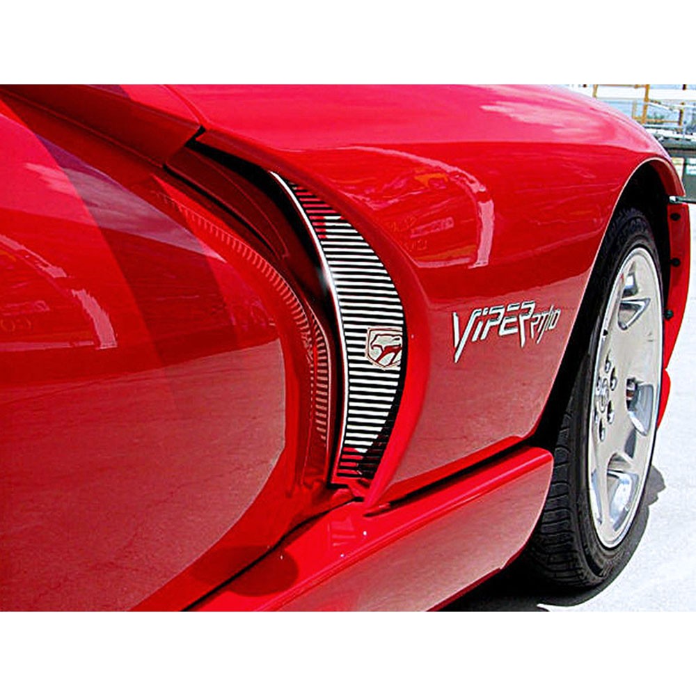 ACC Side Hood Vent Grilles fits 96-02 Dodge Viper Gen2-Stainless Steel/Polished
