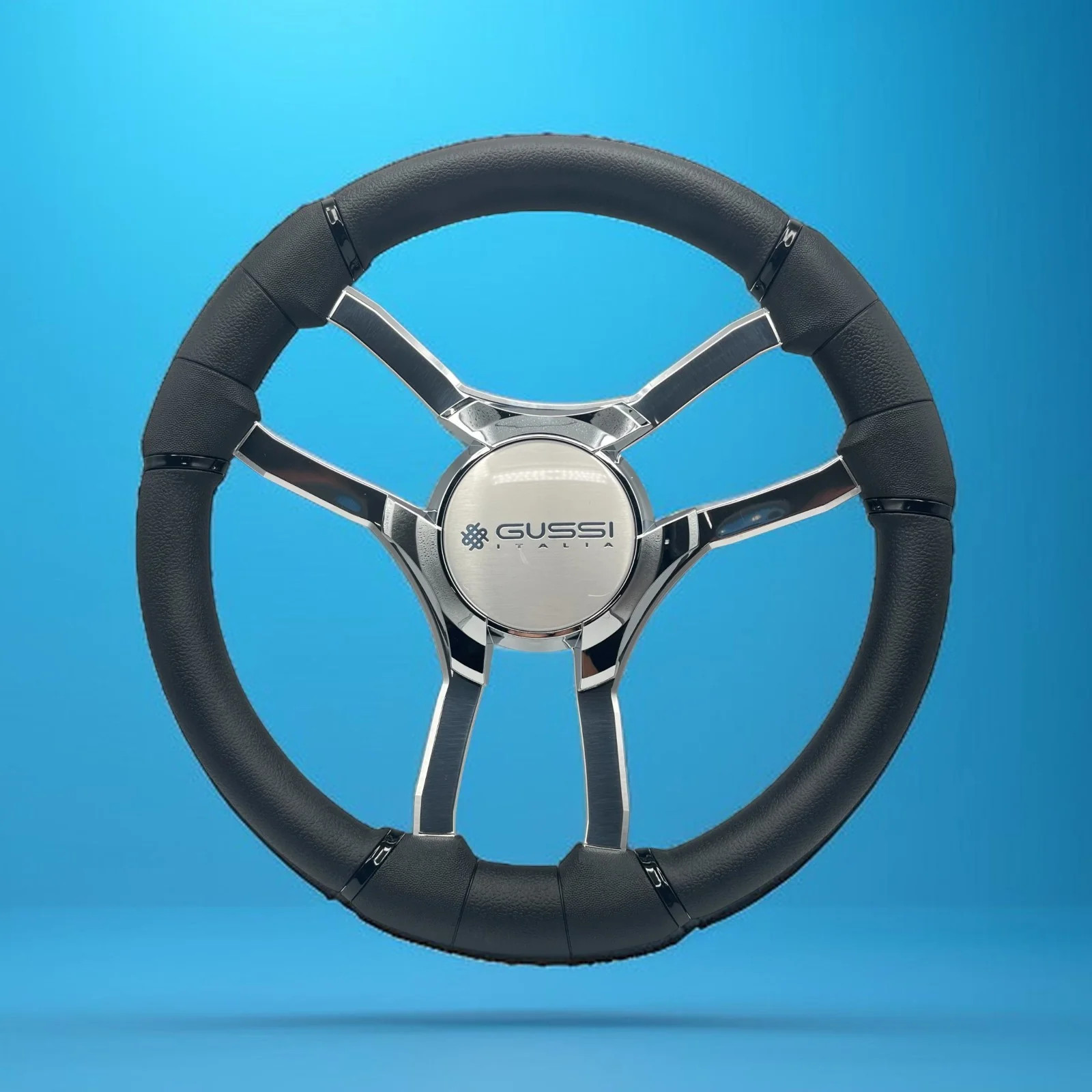 Malera Boat Steering Wheel Chrome Spokes | Gussi Italia Malera Boat Steering Wheel Chrome Spokes | Gussi Italia