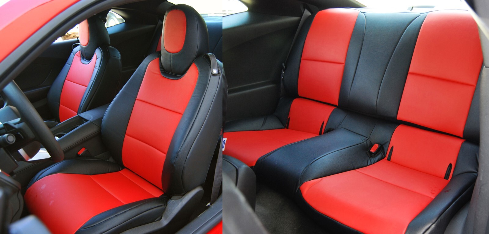 FOR 2010~2015 CHEVY CAMARO COUPE IGGEE CUSTOM MADE FIT FRONT & REAR SEAT COVERS FOR 2010~2015 CHEVY CAMARO COUPE IGGEE CUSTOM MADE FIT FRONT & REAR SEAT COVERS