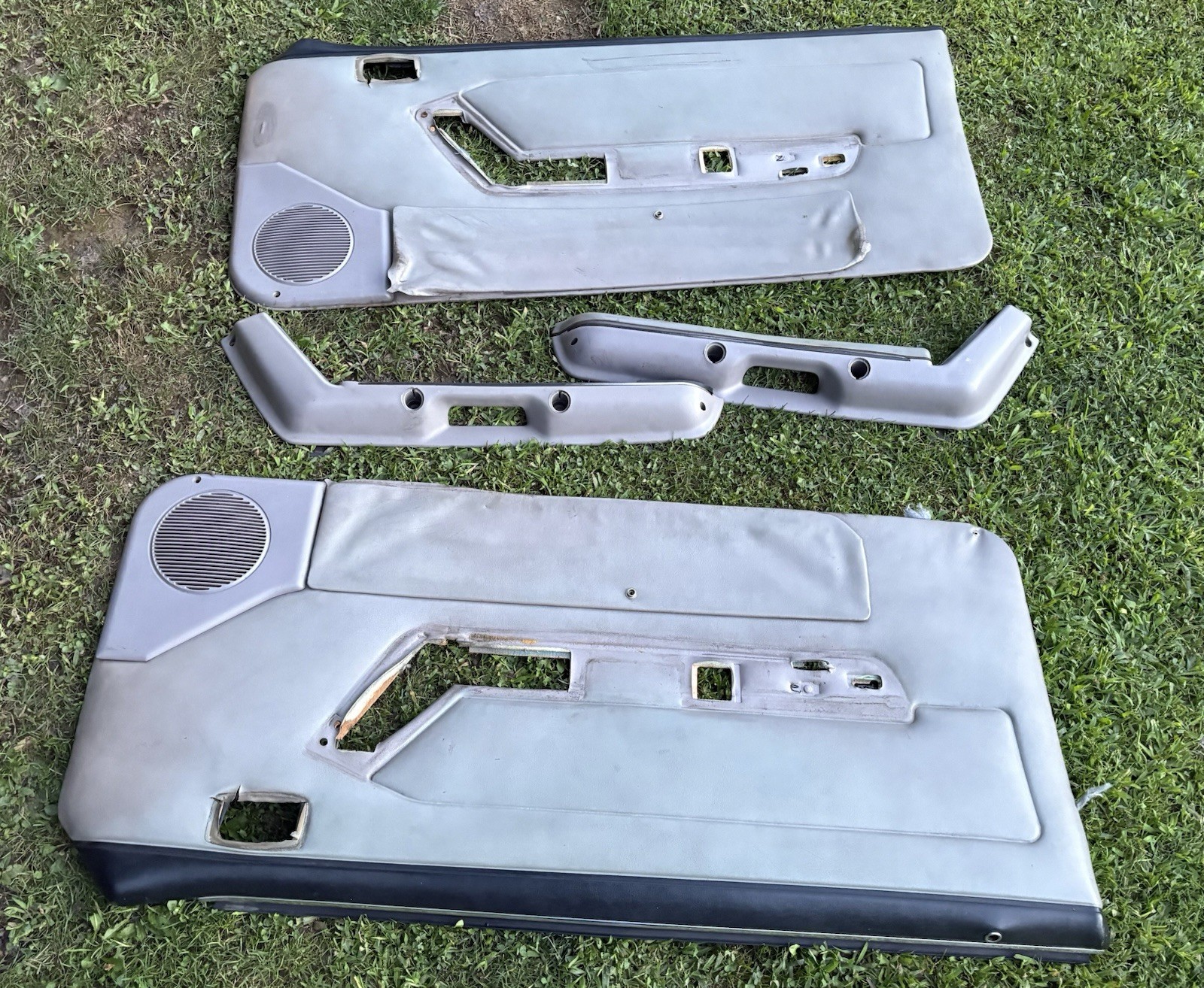 1987-1993 FORD MUSTANG FOXBODY DOOR PANELS Gray Grey POWER Window GT LX 1987-1993 FORD MUSTANG FOXBODY DOOR PANELS Gray Grey POWER Window GT LX