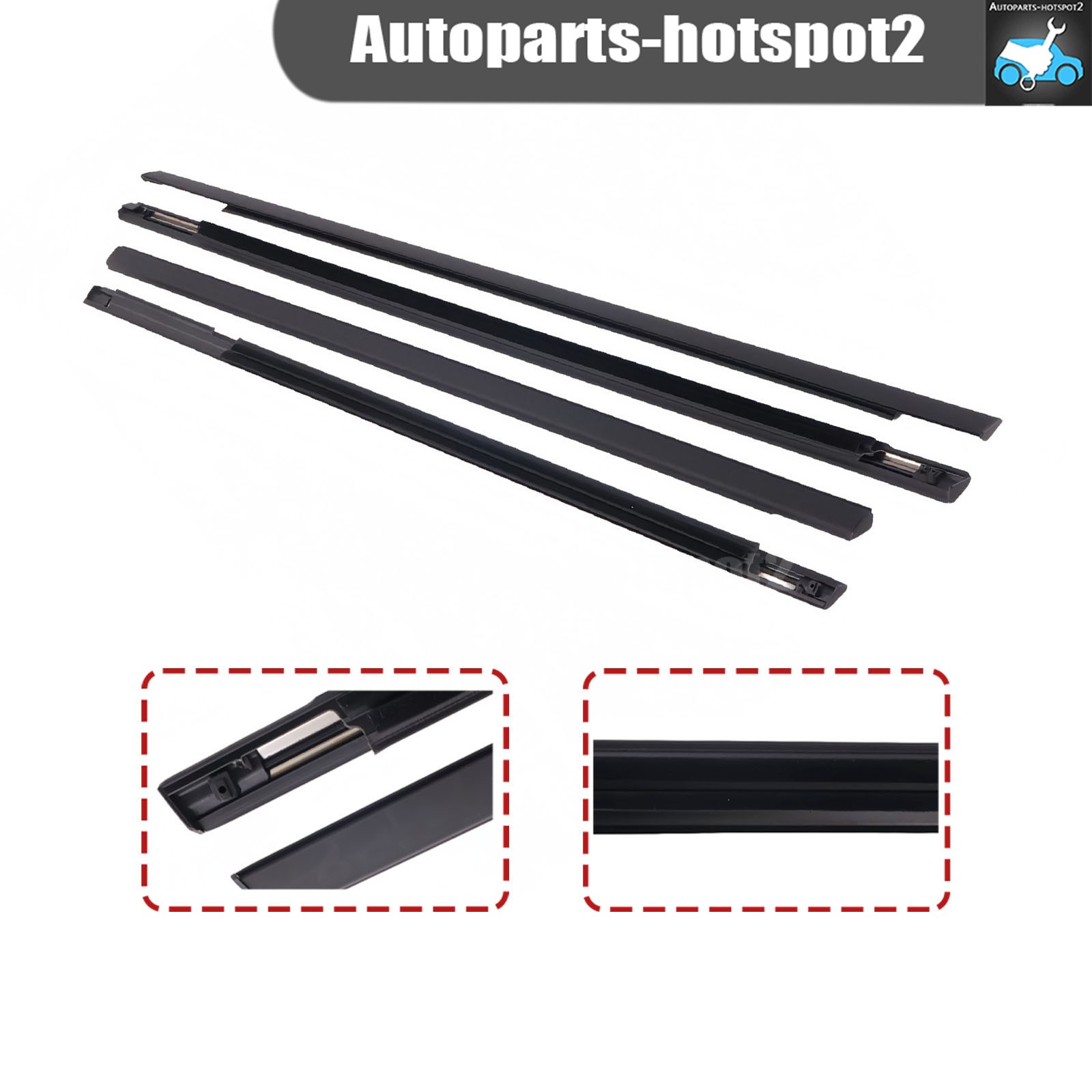 Fit Mitsubishi Lancer 2002-2007  Front & Rear Molding Set New MR525755 MR525756