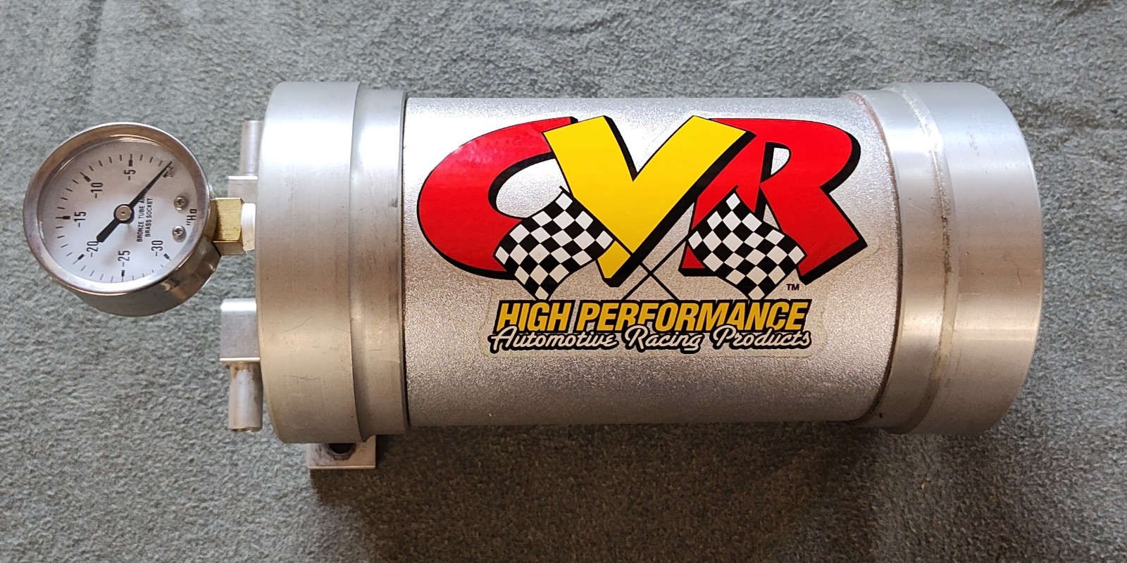 CVR VPR700 Vacuum Reservoir w/Gauge Billet Aluminum CVR VPR700 Vacuum Reservoir w/Gauge Billet Aluminum