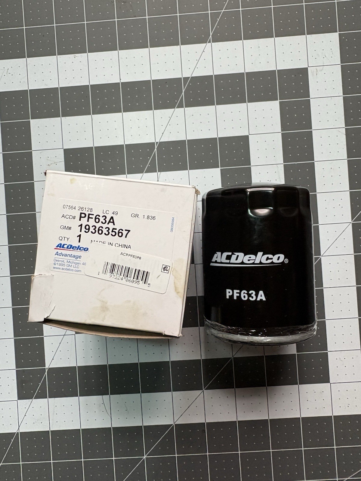 Brand New PF 63A Oil Filter Acdelco Brand New In The Packaging 19363567