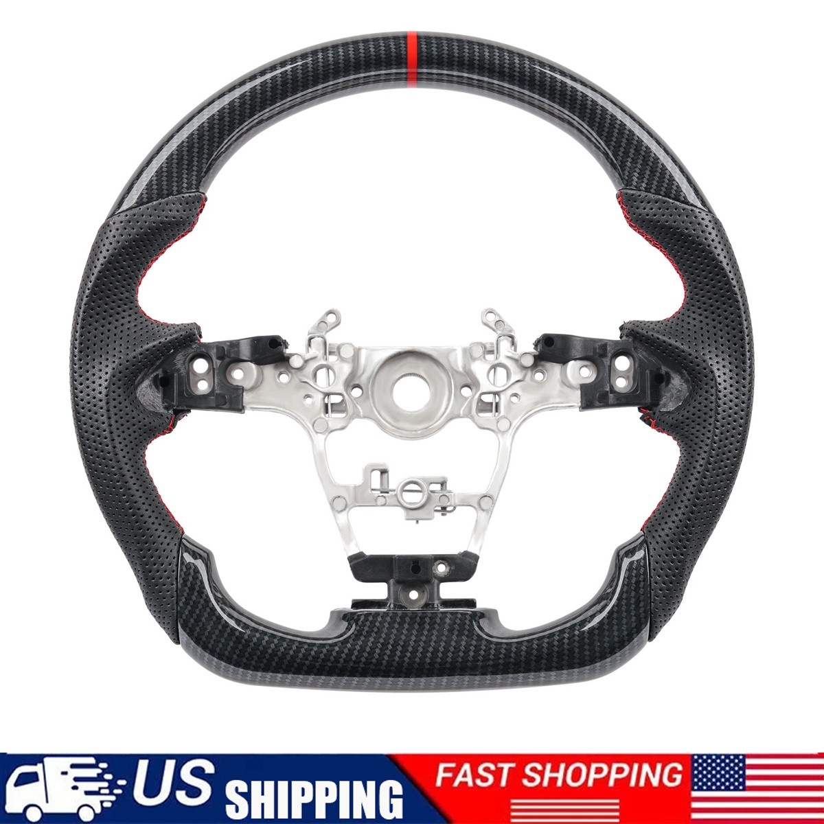Sports Hydro Dip Carbon Fiber Steering Wheel For Toyota GR Corolla 2023-2026