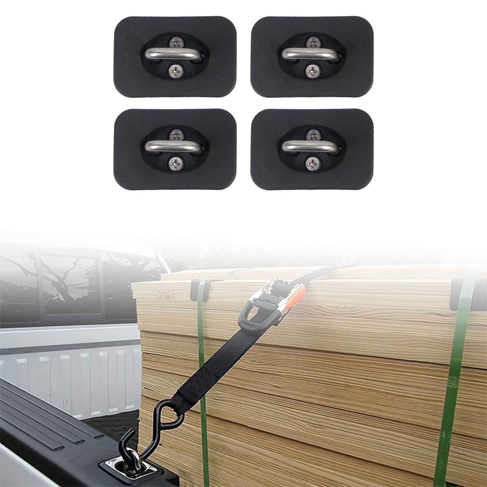 4pcs Retractable Bed Tie Down Anchors For F-150 1998-2014,Ram 1500 2010-2018 4pcs Retractable Bed Tie Down Anchors For F-150 1998-2014,Ram 1500 2010-2018