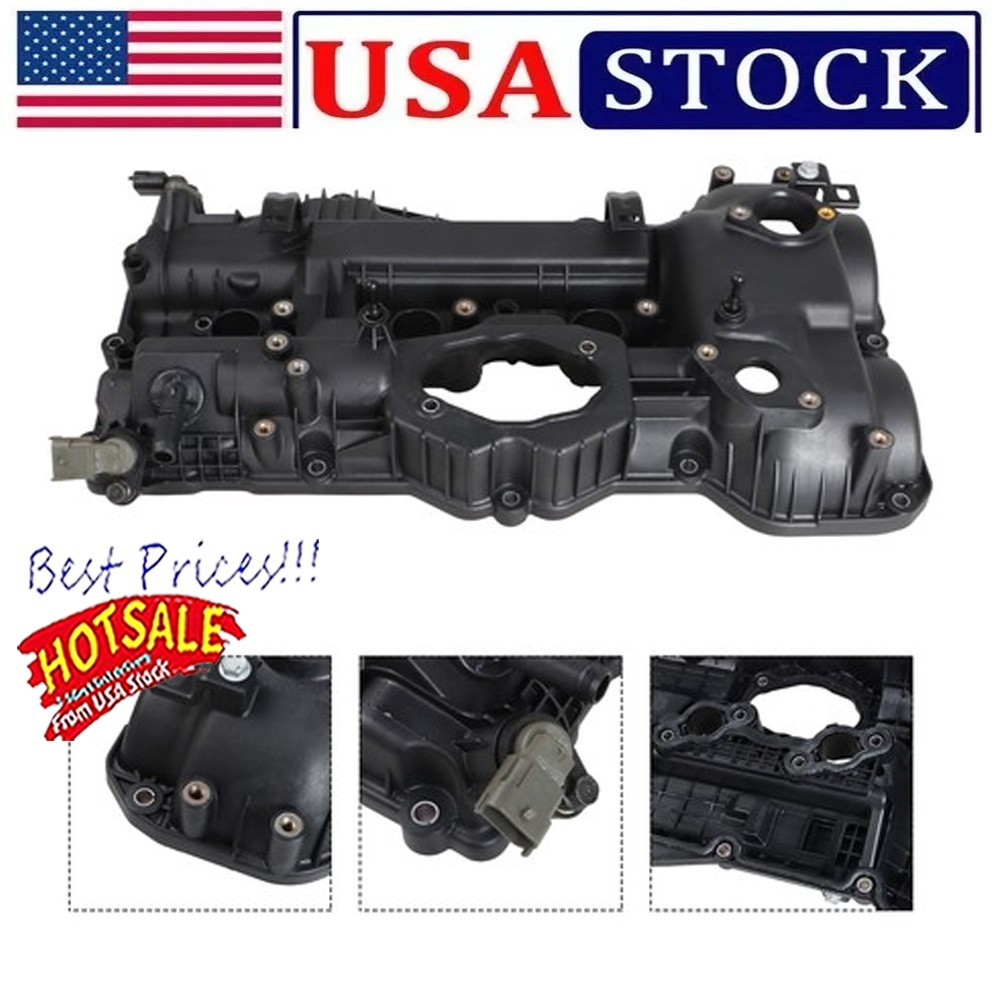New Black Valve Cover Left 22410-3CGC3 for Hyundai Santa Fe XL 3.3L 2013-2019 US