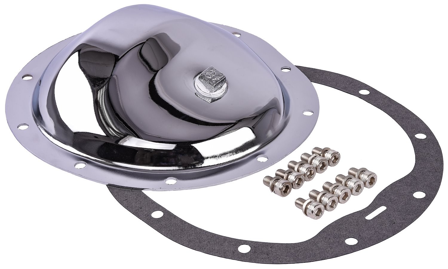 JEGS Chrome Differential Cover GM 8.5 in. 10-Bolt (Front)