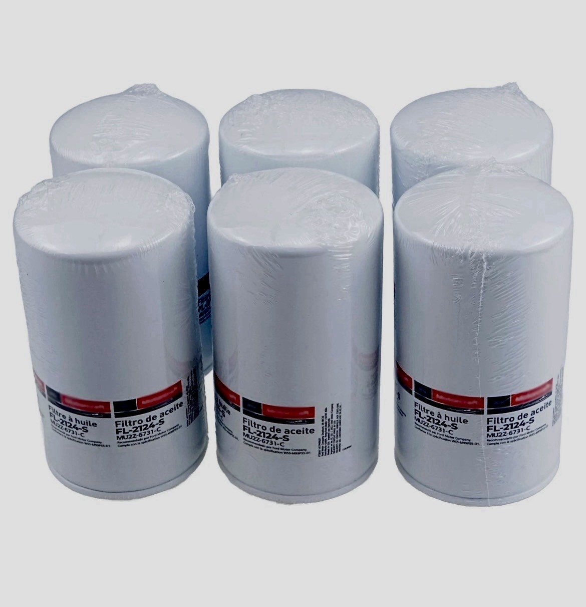 Pack of 6 Oil Filter FL-2051S/2124S For Ford Powerstroke Diesel 6.7L