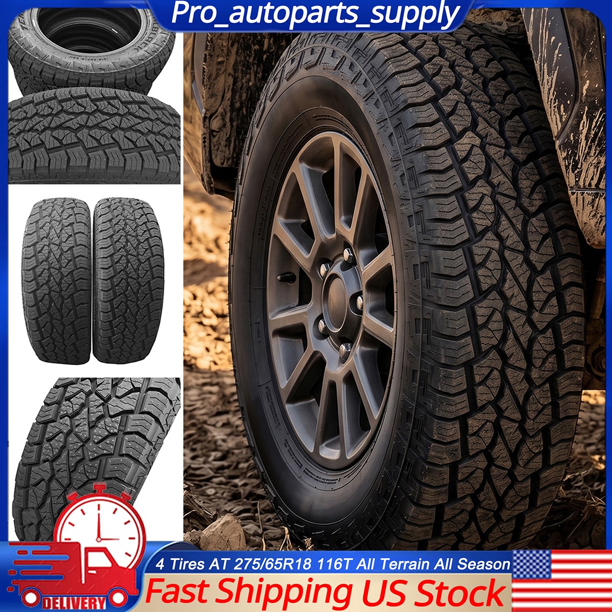 NEW Set of 4 TERRA FORCE AT 275/65R18 116T All Terrain Tire Perfect Fit