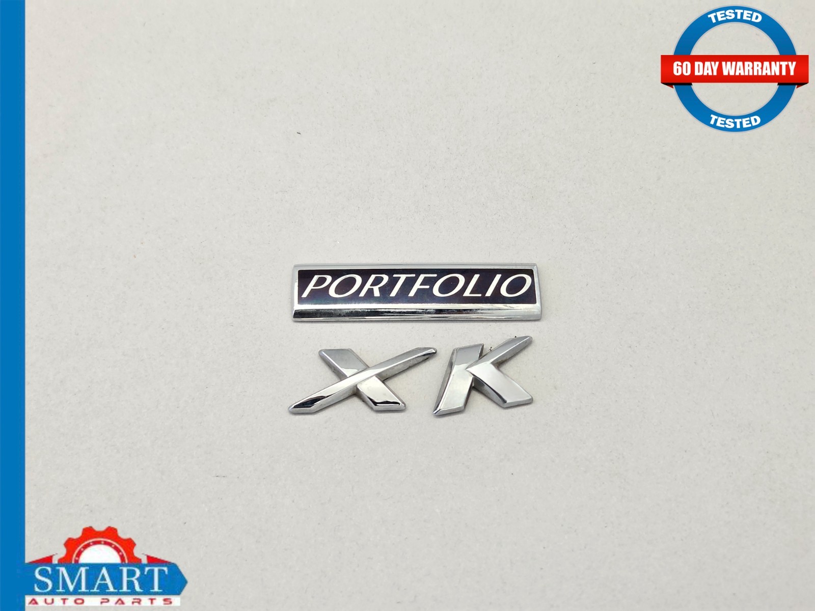 Jaguar XKR X150 Portfolio Emblem Logo Sign Badge Symbol Trunk Set 07-09 OEM