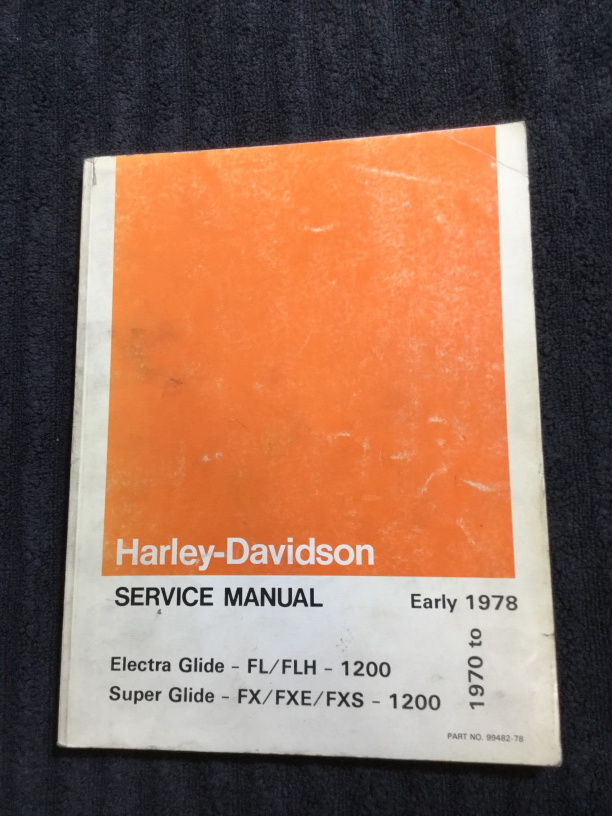 Harley-Davidson Big Twin 1970-1978 Service Repair Manual 99482-70 (English)