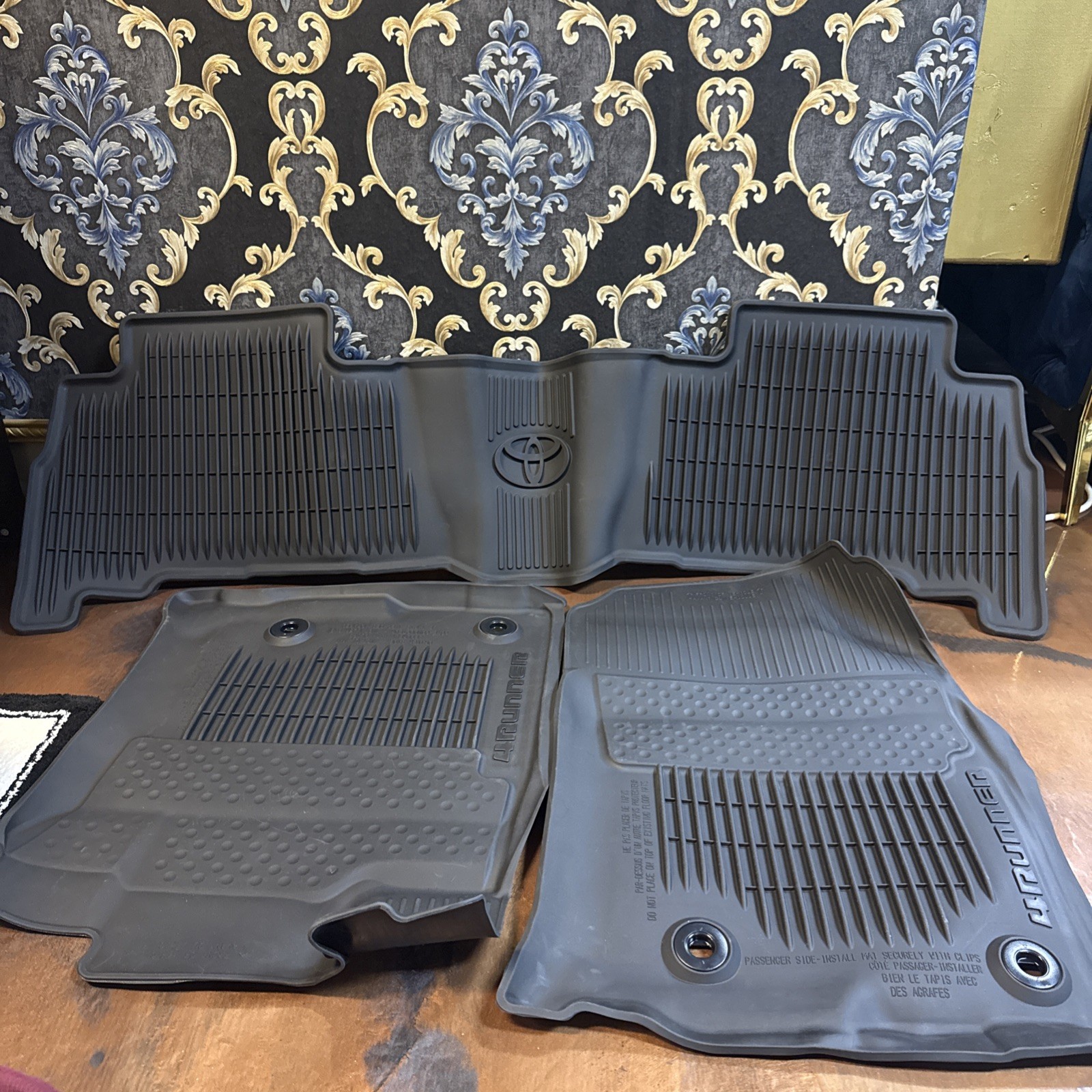 2016-2024 TOYOTA 4RUNNER OEM ALL WEATHER FLOOR MATS- PT908-89160 - BLACK LOGO 2016-2024 TOYOTA 4RUNNER OEM ALL WEATHER FLOOR MATS- PT908-89160 - BLACK LOGO