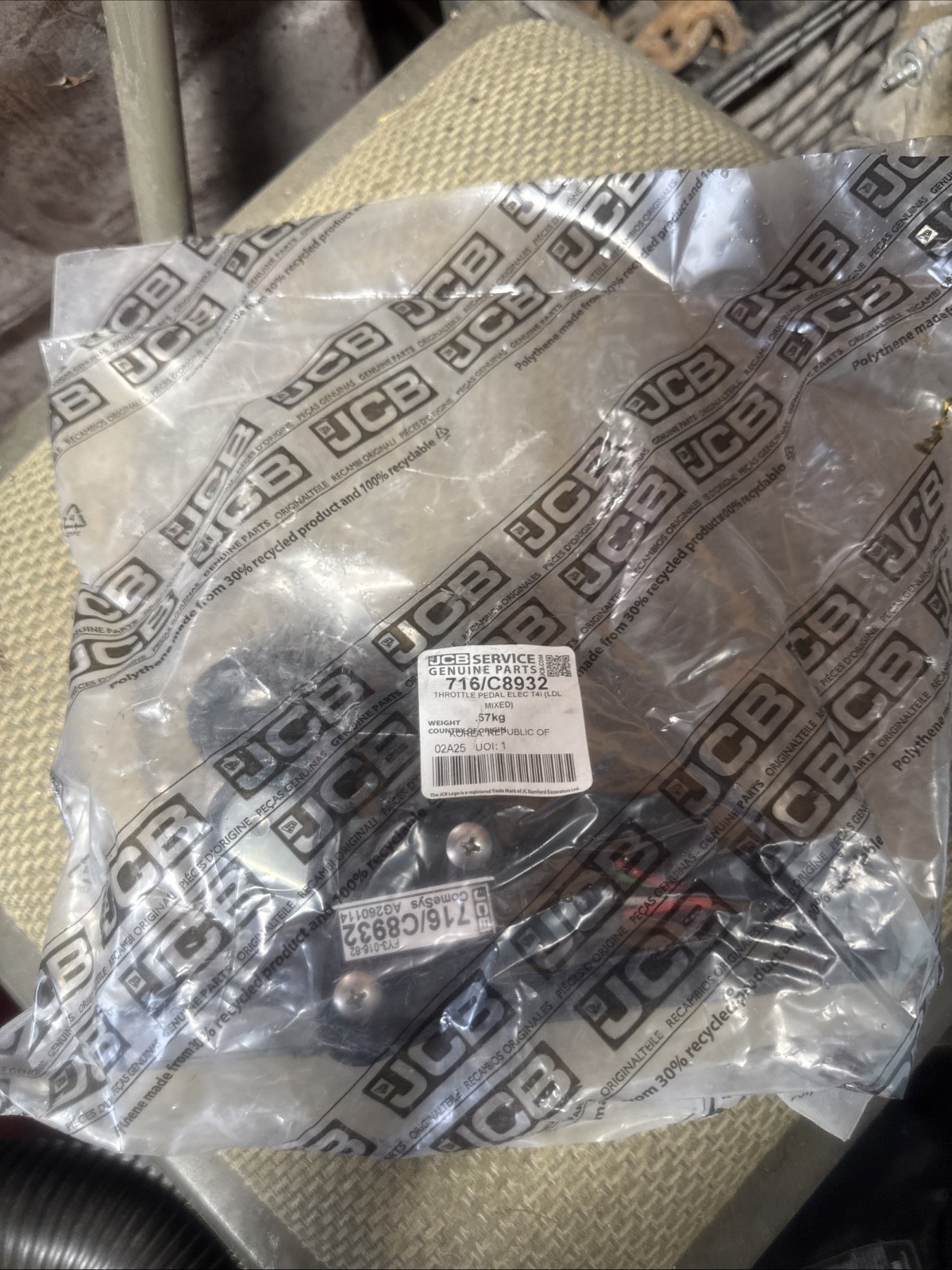Genuine JCB 716/C8932 Electronic Throttle Accelerator Pedal OEM New NOS